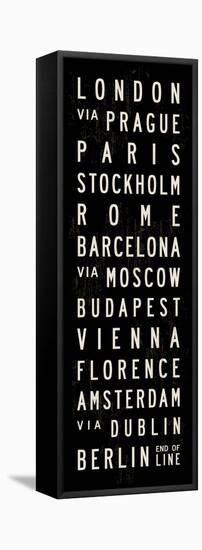 Europe Transit Sign-Michael Jon Watt-Framed Premier Image Canvas