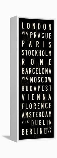 Europe Transit Sign-Michael Jon Watt-Framed Premier Image Canvas