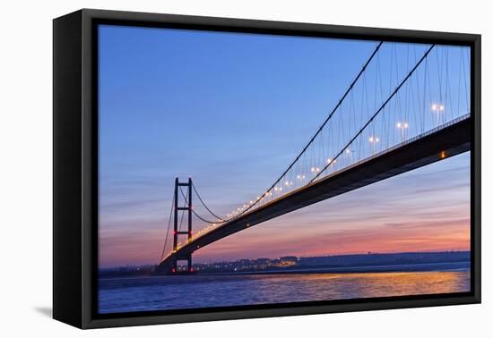 Europe, United Kingdom, England, East Yorkshire, Hull, Humber Bridge-Mark Sykes-Framed Premier Image Canvas