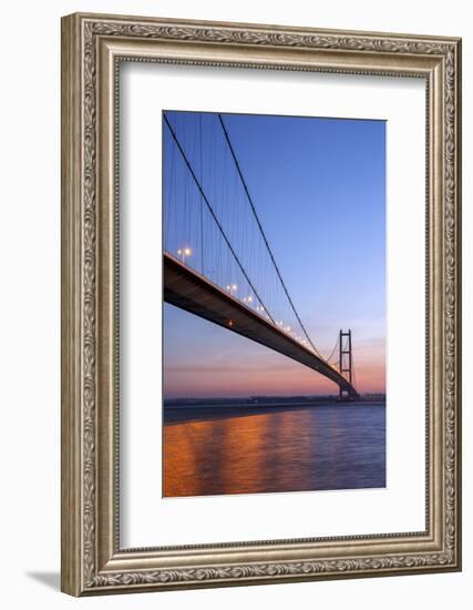 Europe, United Kingdom, England, East Yorkshire, Hull, Humber Bridge-Mark Sykes-Framed Photographic Print