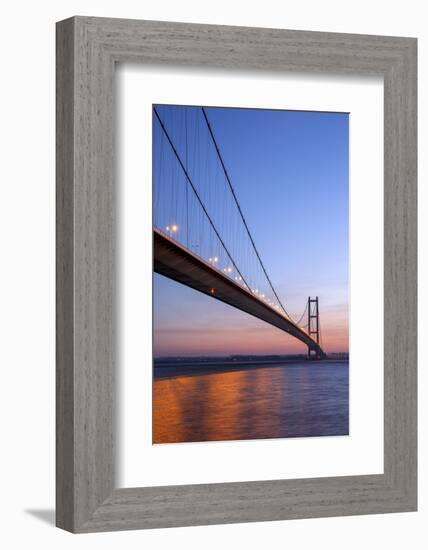 Europe, United Kingdom, England, East Yorkshire, Hull, Humber Bridge-Mark Sykes-Framed Photographic Print