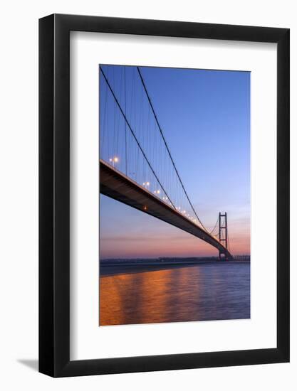 Europe, United Kingdom, England, East Yorkshire, Hull, Humber Bridge-Mark Sykes-Framed Photographic Print
