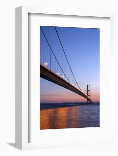 Europe, United Kingdom, England, East Yorkshire, Hull, Humber Bridge-Mark Sykes-Framed Photographic Print