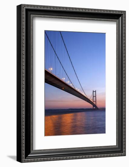 Europe, United Kingdom, England, East Yorkshire, Hull, Humber Bridge-Mark Sykes-Framed Photographic Print