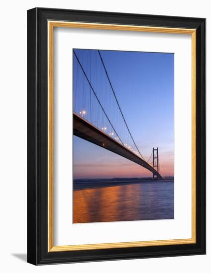 Europe, United Kingdom, England, East Yorkshire, Hull, Humber Bridge-Mark Sykes-Framed Photographic Print