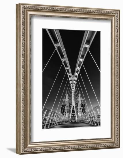 Europe, United Kingdom, England, Lancashire, Manchester, Salford Quays, Millenium Lift Bridge-Mark Sykes-Framed Photographic Print