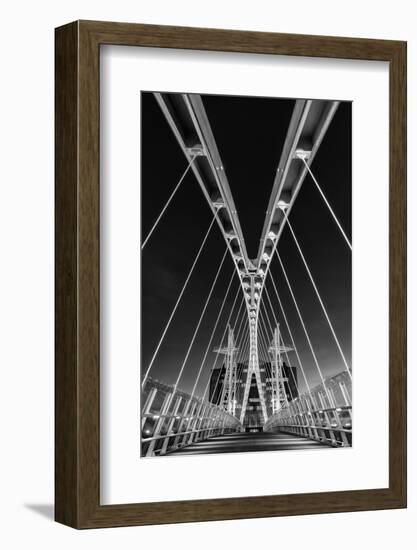 Europe, United Kingdom, England, Lancashire, Manchester, Salford Quays, Millenium Lift Bridge-Mark Sykes-Framed Photographic Print