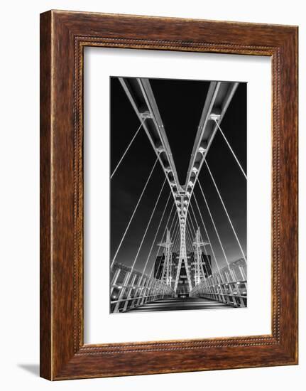 Europe, United Kingdom, England, Lancashire, Manchester, Salford Quays, Millenium Lift Bridge-Mark Sykes-Framed Photographic Print