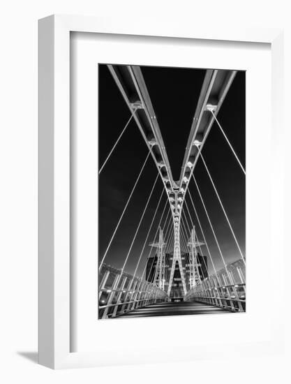 Europe, United Kingdom, England, Lancashire, Manchester, Salford Quays, Millenium Lift Bridge-Mark Sykes-Framed Photographic Print