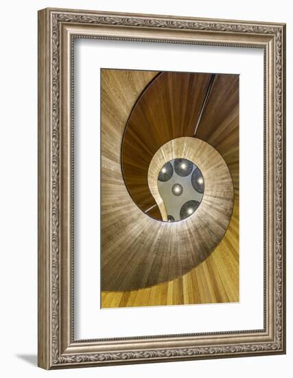 Europe, United Kingdom, England, Middlesex, London, Citizenm Hotel Spiral Staircase-Mark Sykes-Framed Photographic Print