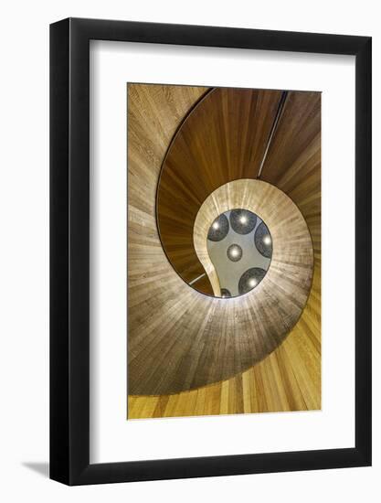 Europe, United Kingdom, England, Middlesex, London, Citizenm Hotel Spiral Staircase-Mark Sykes-Framed Photographic Print