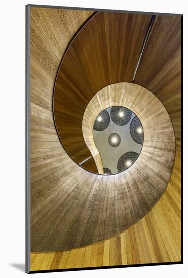 Europe, United Kingdom, England, Middlesex, London, Citizenm Hotel Spiral Staircase-Mark Sykes-Mounted Photographic Print