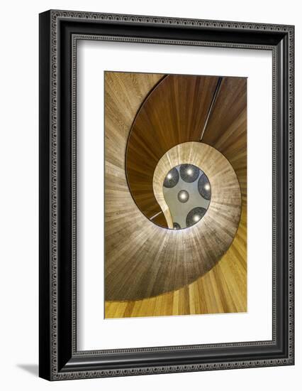 Europe, United Kingdom, England, Middlesex, London, Citizenm Hotel Spiral Staircase-Mark Sykes-Framed Photographic Print