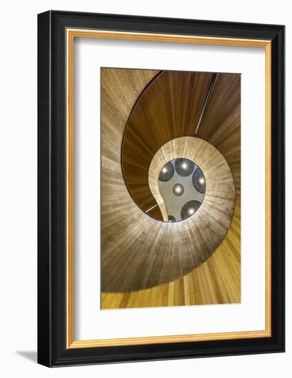 Europe, United Kingdom, England, Middlesex, London, Citizenm Hotel Spiral Staircase-Mark Sykes-Framed Photographic Print