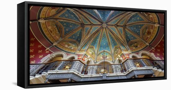 Europe, United Kingdom, England, Middlesex, London, St Pancras Hotel, Grand Staircase-Mark Sykes-Framed Premier Image Canvas