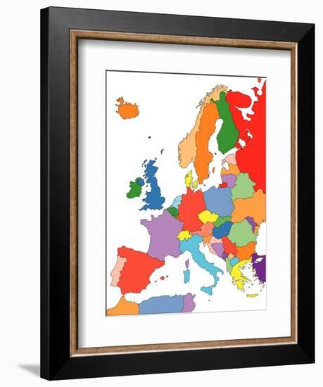 Europe With Editable Countries-Bruce Jones-Framed Art Print