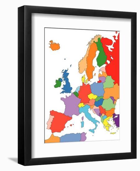 Europe With Editable Countries-Bruce Jones-Framed Art Print