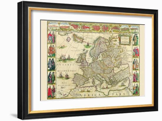 Europe-Willem Janszoon Blaeu-Framed Art Print