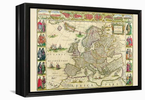 Europe-Willem Janszoon Blaeu-Framed Stretched Canvas