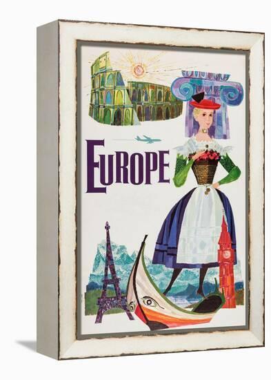 Europe-David Klein-Framed Stretched Canvas