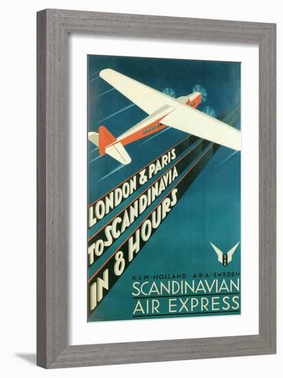 European Air Travel Poster-null-Framed Art Print