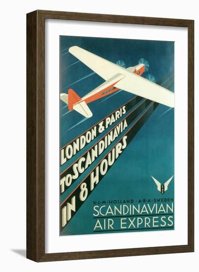 European Air Travel Poster-null-Framed Art Print