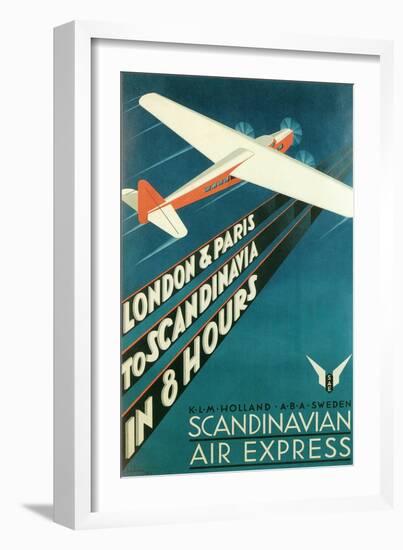 European Air Travel Poster-null-Framed Art Print