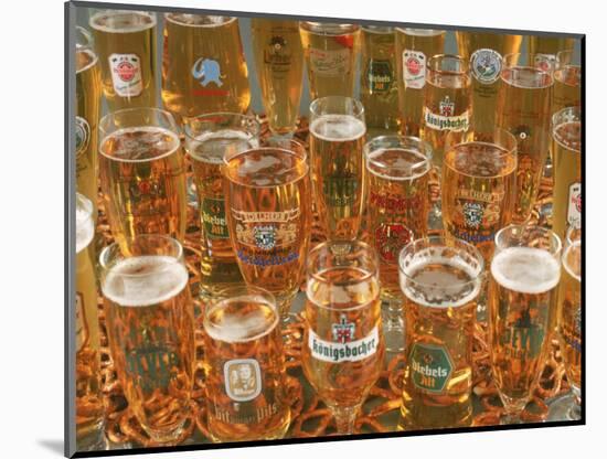 European Beer Glasses with Pretzels-Karen M^ Romanko-Mounted Photographic Print