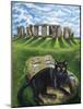 European Cat at Stonehenge/Great Britain-Isy Ochoa-Mounted Giclee Print