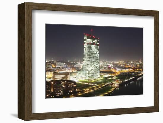 European Central Bank and Osthafen port, Frankfurt, Hesse, Germany, Europe-Markus Lange-Framed Photographic Print