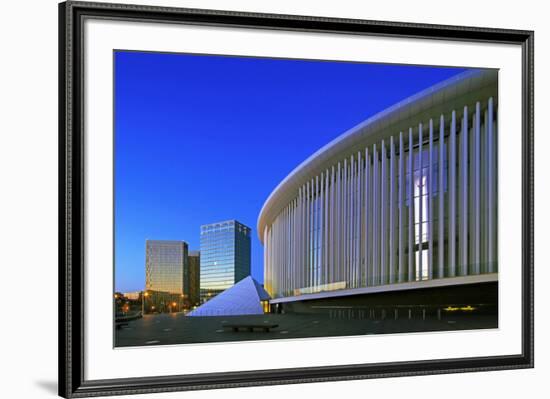 European Court of Justice and New Philharmonic Hall on Kirchberg in Luxembourg City, Grand Duchy of-Hans-Peter Merten-Framed Photographic Print