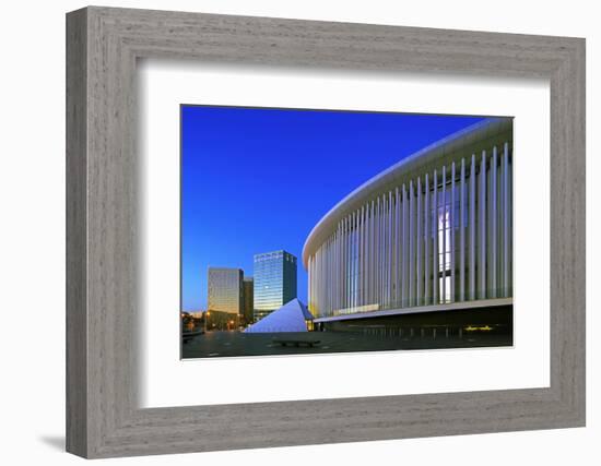 European Court of Justice and New Philharmonic Hall on Kirchberg in Luxembourg City, Grand Duchy of-Hans-Peter Merten-Framed Photographic Print