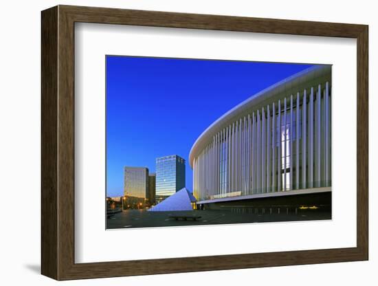 European Court of Justice and New Philharmonic Hall on Kirchberg in Luxembourg City, Grand Duchy of-Hans-Peter Merten-Framed Photographic Print