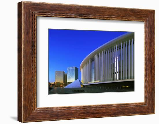 European Court of Justice and New Philharmonic Hall on Kirchberg in Luxembourg City, Grand Duchy of-Hans-Peter Merten-Framed Photographic Print