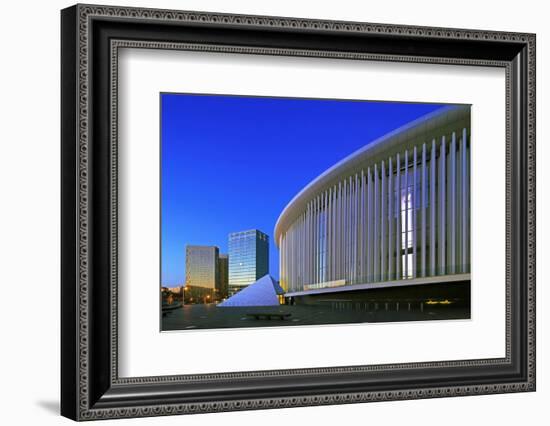 European Court of Justice and New Philharmonic Hall on Kirchberg in Luxembourg City, Grand Duchy of-Hans-Peter Merten-Framed Photographic Print