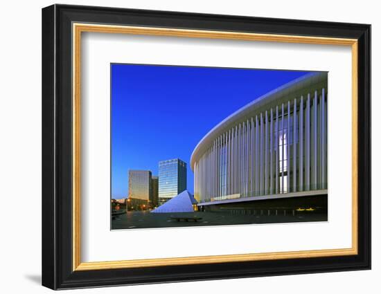 European Court of Justice and New Philharmonic Hall on Kirchberg in Luxembourg City, Grand Duchy of-Hans-Peter Merten-Framed Photographic Print