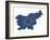 European Flag Map Of Slovenia Isolated On White Background-Speedfighter-Framed Art Print