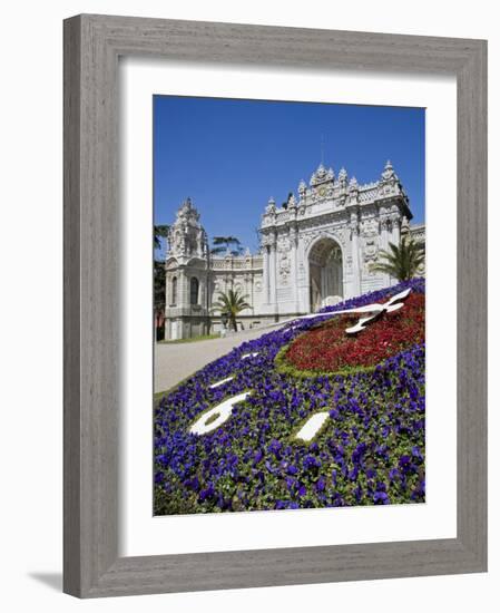 European Influenced Dolmabahce Palace in Istanbul, Turkey, Home of the Ottoman Sultans after 1853-Julian Love-Framed Photographic Print