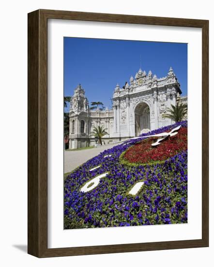 European Influenced Dolmabahce Palace in Istanbul, Turkey, Home of the Ottoman Sultans after 1853-Julian Love-Framed Photographic Print