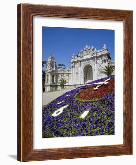 European Influenced Dolmabahce Palace in Istanbul, Turkey, Home of the Ottoman Sultans after 1853-Julian Love-Framed Photographic Print