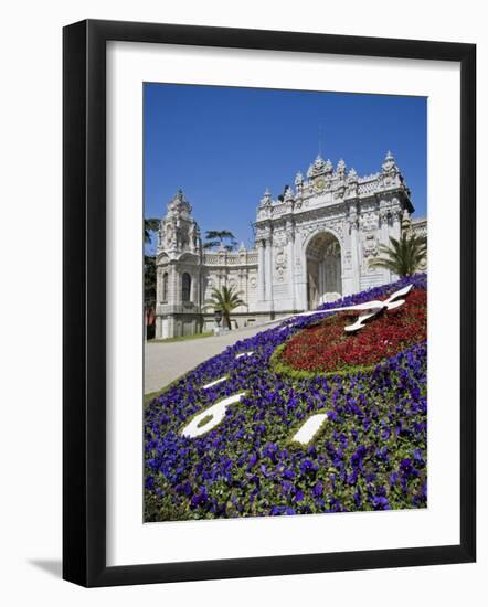 European Influenced Dolmabahce Palace in Istanbul, Turkey, Home of the Ottoman Sultans after 1853-Julian Love-Framed Photographic Print