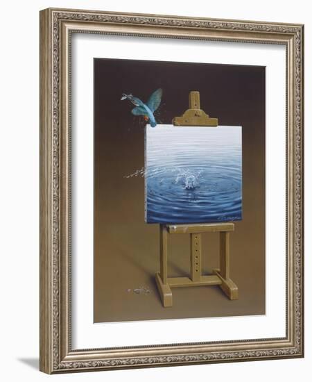 European Kingfisher-Harro Maass-Framed Giclee Print