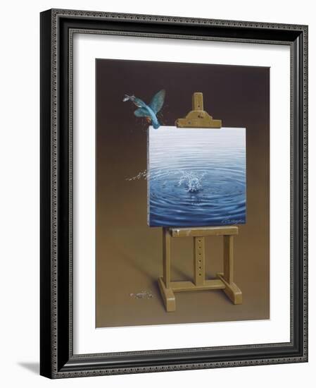 European Kingfisher-Harro Maass-Framed Giclee Print