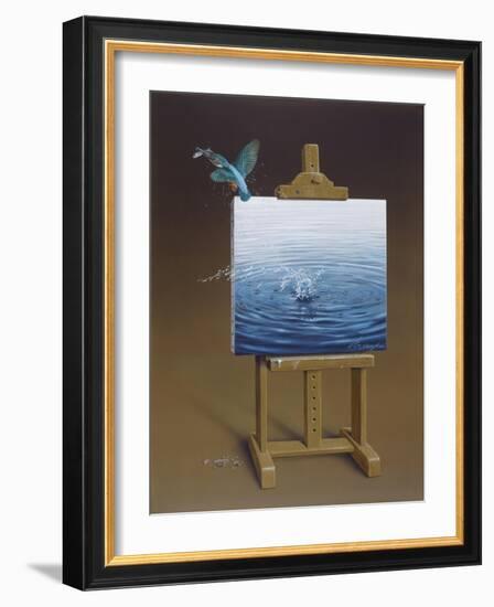 European Kingfisher-Harro Maass-Framed Giclee Print