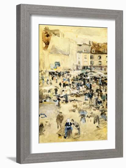European Street Scene by Maurice Prendergast-Geoffrey Clements-Framed Giclee Print