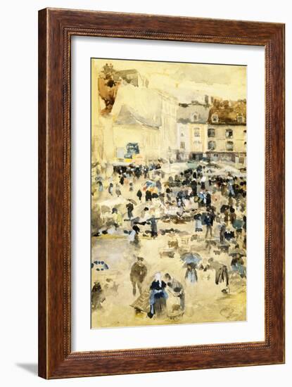 European Street Scene by Maurice Prendergast-Geoffrey Clements-Framed Giclee Print