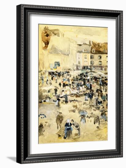 European Street Scene by Maurice Prendergast-Geoffrey Clements-Framed Giclee Print