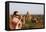 European Tourist Taking Pictures of Sunset at Temples of Bagan, Myanmar-Harry Marx-Framed Premier Image Canvas