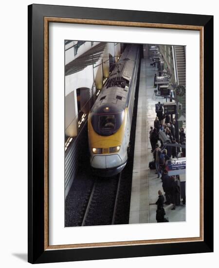 Eurostar Train Arriving at Lille Europe Station, Lille, Nord, France-David Hughes-Framed Photographic Print