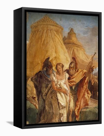 Eurybates and Talthybius Lead Briseis to Agamemnone-Giambattista Tiepolo-Framed Premier Image Canvas